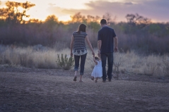 parents with child from behind