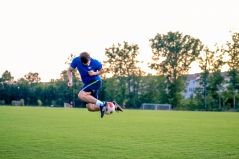 Fußballer mit Ball